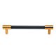 Black Golden Medium Cylinder Glass Door Handles